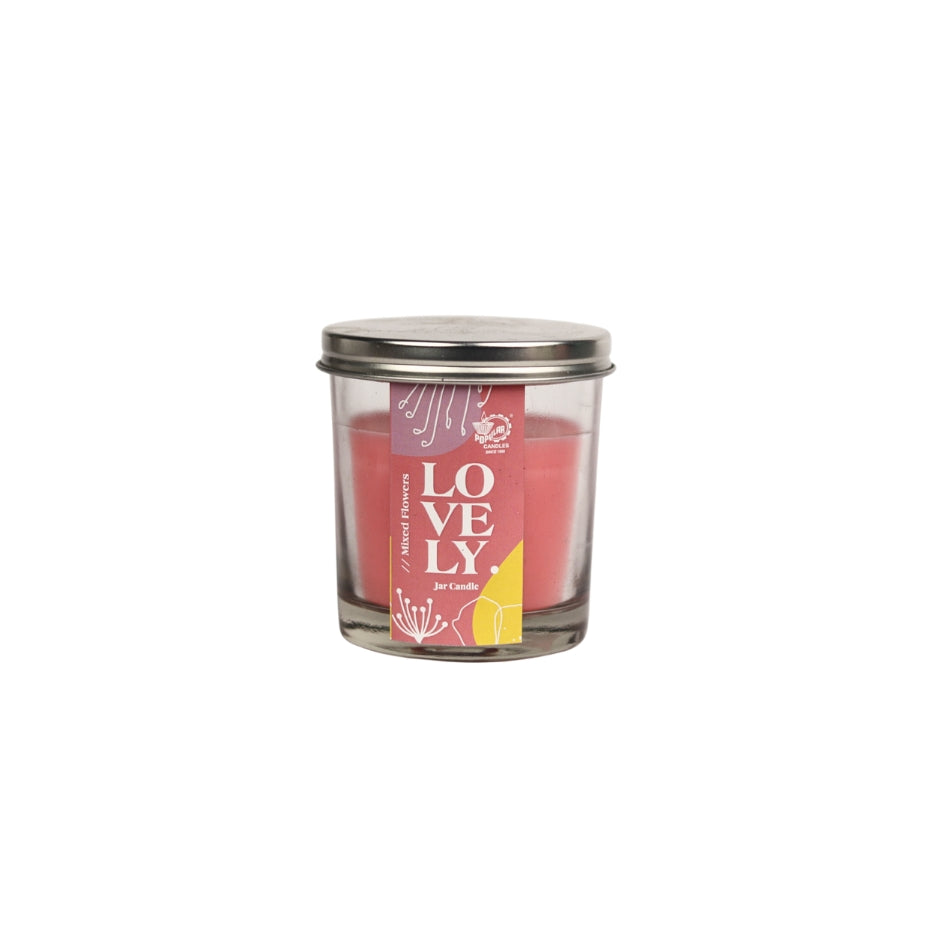 Multicolor Lovely Jar Scented Candle- (Pack of Three)