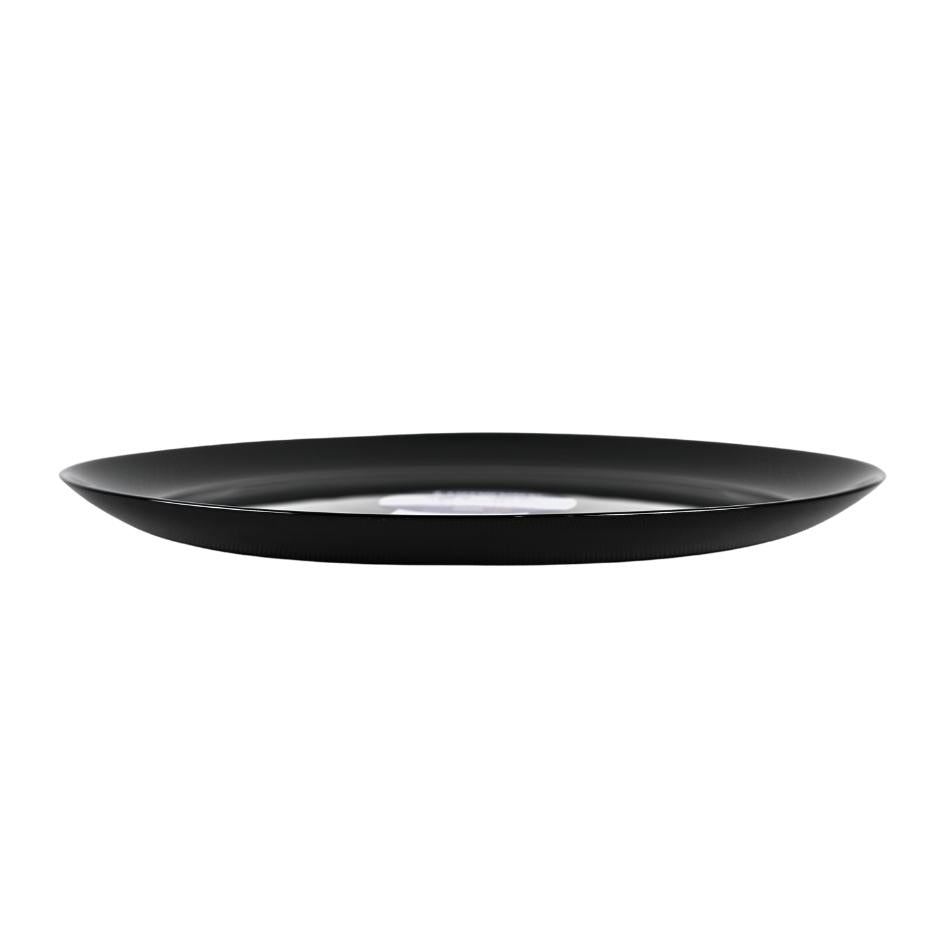 Classic Melamine Black Full Dinner Plate - 1 Pc