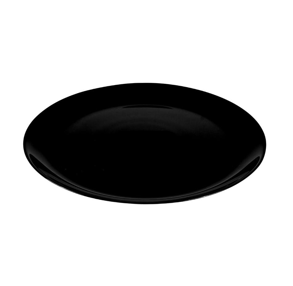 Classic Melamine Black Full Dinner Plate - 1 Pc